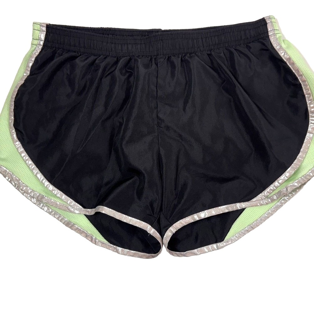Soffe Athletic Gym Shorts Womens Small Black Mint Running Walk Casual Activewear